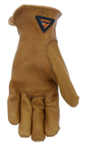 Ridgecut RC84005-WS Women's Water-Resistant Leather Driver Gloves- Beige, Medium