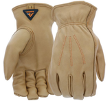 Ridgecut RC86005-XL Water Resistant Leather Driver Gloves- Leather Brown, XL