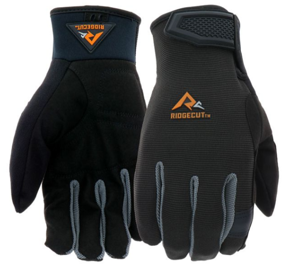 Ridgecut RC88002-S Unisex General Performance Gloves- Black, Small