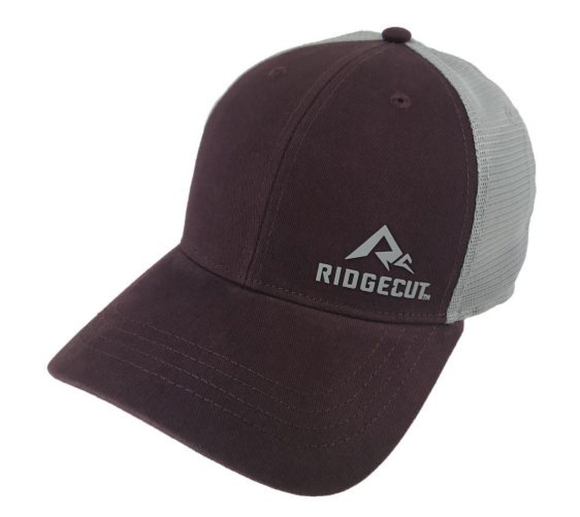 Ridgecut SB2366 Women's Trucker Cap with Rubber Logo- Maroon, One Size Fits Most