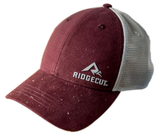 Ridgecut SB2366 Women's Trucker Cap with Rubber Logo- Maroon, One Size Fits Most