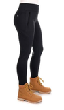 Ridgecut YLB-30451 Women's Stretch Fit Natural-Rise Work Leggings, Black, Medium