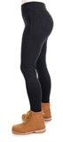 Ridgecut YLB-30451 Women's Stretch Fit Natural-Rise Work Leggings, Black, Medium