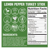 Righteous Felon LB-STICK-24 Lemon Basil Pepper 100% Turkey Stick 1 oz.