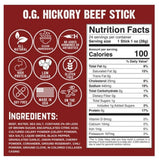 Righteous Felon OG-STICK-24 O.G. Hickory 100% Beef Stick Smoky & Savory 1 oz.