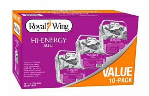 Royal Wing 11441 High-Energy Grain and Sunflower Suet, 8 Pounds, 10 Pack/1 Box