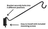 Royal Wing 35500 Multi-Position Wall Mounting Bird Feeder Bracket, 18 in. -Black