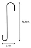 Royal Wing 35508 Solid Steel Extension Hanger Hook, Black - 12 in.