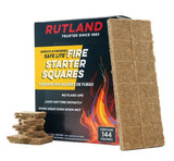Rutland 50B Safe Lite Fire Starter Squares for for Wood Stoves, Fireplaces & BBQs, 144-Pack