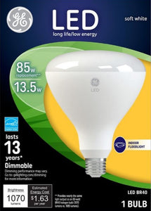 Savant 41055 GE LED Indoor Floodlight Bulb, Soft White, 13.5-watts