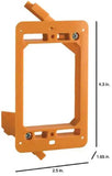 Carlon SC100RR Non-Metallic Low-Voltage Old Work Bracket 1-Gang PVC Orange