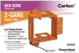 Carlon SC200AR Low-Voltage Bracket 2-Gang Non-Metallic Nail On PVC Orange