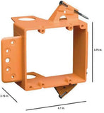 Carlon SC200AR Low-Voltage Bracket 2-Gang Non-Metallic Nail On PVC Orange