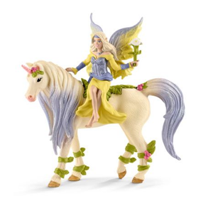 Schleich 70565 Fairy Sera with Blossom Unicorn Toy Figure