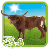 Schleich 13866 Texas Longhorn Bull Farm Animal Toy Figurine