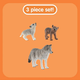 Schleich 42472 Wild Life Wolf Mom with Pups Toy Figures