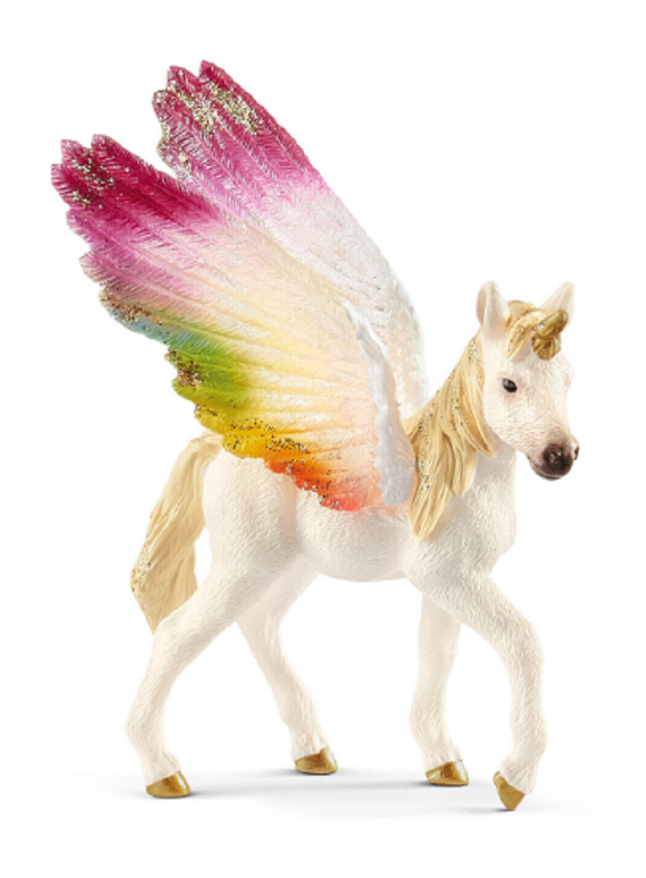 Schleich 70577 Winged Rainbow Unicorn Foal Toy Figure