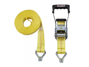 Traveller FH9916 2 in. x 27 ft. Yellow Ratchet Tie-Down Strap, Polyester