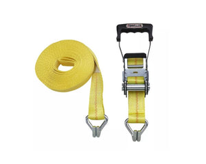 Traveller FH9917 2 in. x 30 ft. Yellow Ratchet Tie-Down Strap, Steel Material