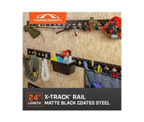 CargoSmart 1787 24 in. X-Track Rail in Steel Material - Matte Black