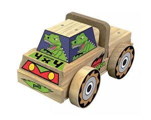 P2 620243 Multicolor Kid-Built Monstah Truck in Wood Material