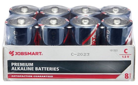 JobSmart 7121-8S C Alkaline Batteries, 8-Pack Mercury And Cadmium-free Pack of 8