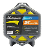 Shakespeare 17473 Medium Donut Ballistic Tri-Edged Trimmer Line Yellow 0.095 in. x 125 ft.