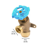 3/4 in. Push-to-Connect x MHT Brass Garden Valve with Drop Ear