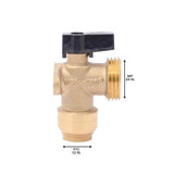 1/2 in. x 3/4 in. Brass Push-to-Connect Washing Machine Angle Valve