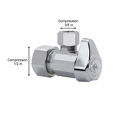 1/2 in. Compression Inlet x 3/8 in. Compression Outlet 1/4-Turn Angle Valve