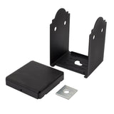 Outdoor Accents Mission Collection ZMAX, Black Powder-Coated Post Base for 6x6 Nominal Lumber