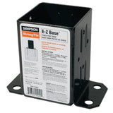E-Z Base Black Powder-Coated Post Base for 4x4 Nominal Lumber