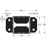 E-Z Base Black Powder-Coated Post Base for 4x4 Nominal Lumber