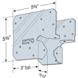LCE ZMAX Galvanized End Post Cap for 4x Nominal Lumber