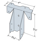 RR Galvanized Ridge Rafter Connector for 2x6 Nominal Lumber