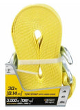 SmartStraps 132 Tow Strap with Hook Ends 30 ft. Safe Work Load 3,000 lb.