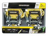 SmartStraps 159 14 ft. Yellow Premium RatchetX Tie Down Strap, 1667 lb., 2-Pack