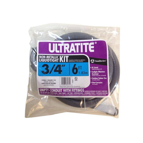 Southwire 3/4 in. x 6 ft. Ultratite Flexible Non-Metallic PVC Conduit Whip
