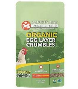 Nature's Best Organic SP650C Non-GMO Egg Layer Adult Chicken Crumbles, 10 lb.