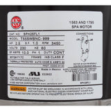 Nidec SPH25FL1 Motor, Nidec/US Motor, 2.5hp, 230v, 1-Speed, 48Y Frame