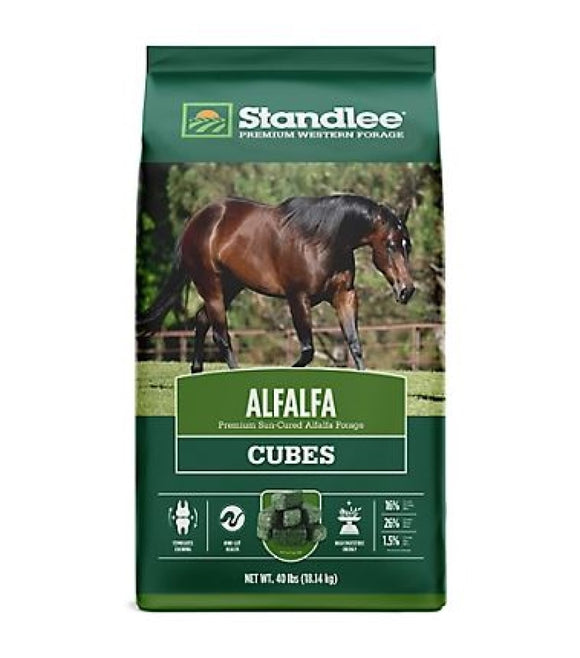 Standlee 1180-40101-0-0 Premium Western Forage 40 lbs. Alfalfa Cube Horse Feed