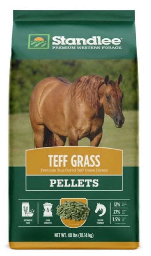 Standlee Premium Western Forage Teff Grass Pellet Horse Feed, 40 lb.