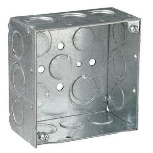 Steel City 521711234EW-25R 4 in. 30.3 cu. in. Metallic Square Box