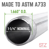 STZ 301 114XCL 1-1/4" x Close Galvanized Nipple