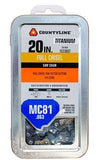 CountyLine T76381NSTSC  Chainsaw Chains 20 Inch 18 Link Titanium Steel