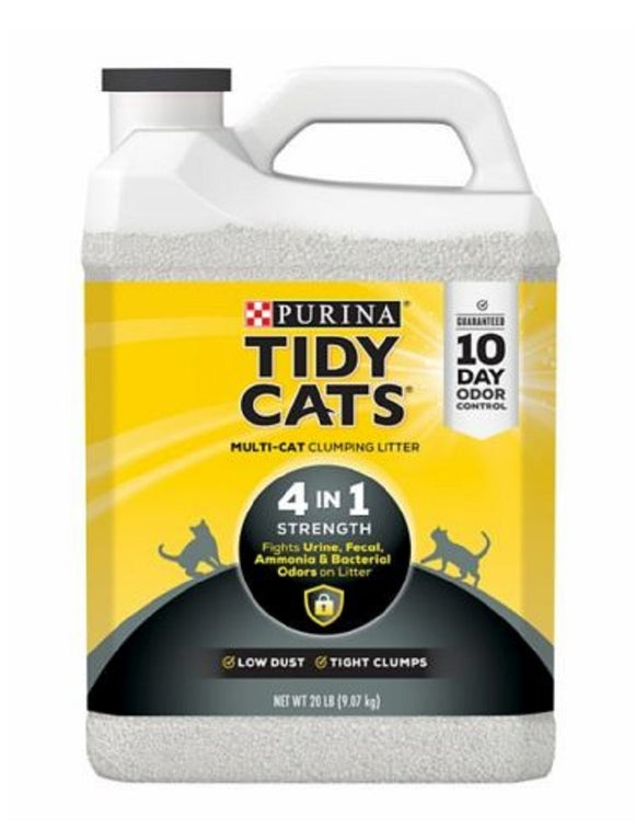 Tidy Cats 7023016767 4-in-1 Strength Tight Clumping 20 lb. Jug Multi Cat Litter