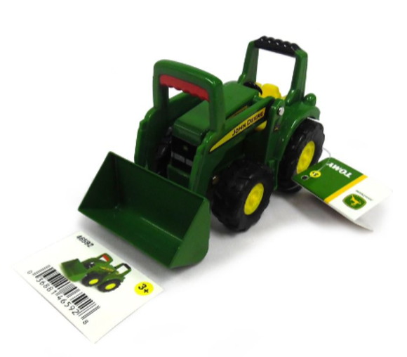 TOMY 46592 4 in. Mini John Deere Big Scoop Tractor Toy, For Ages 3+