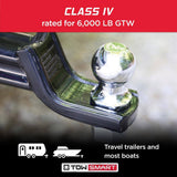 Class 4 6,000 lb. 2-5/16 in. Ball Diameter, 1 in. Shank Diameter, 2 in. Shank Length Chrome Trailer Hitch Ball