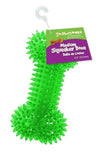 Retriever Gnawsome 10063 6.5 in. Spikey Squeaker Bone Medium Dog Toy - ASSORTED