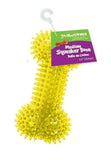 Retriever Gnawsome 10063 6.5 in. Spikey Squeaker Bone Medium Dog Toy - ASSORTED